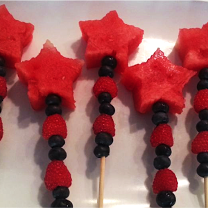 Fruit Kebabs 4th of July