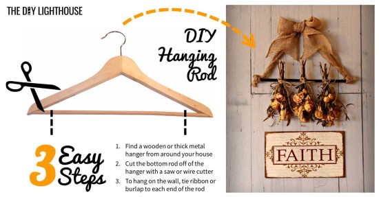 DIY Hanging Rod 3 Steps