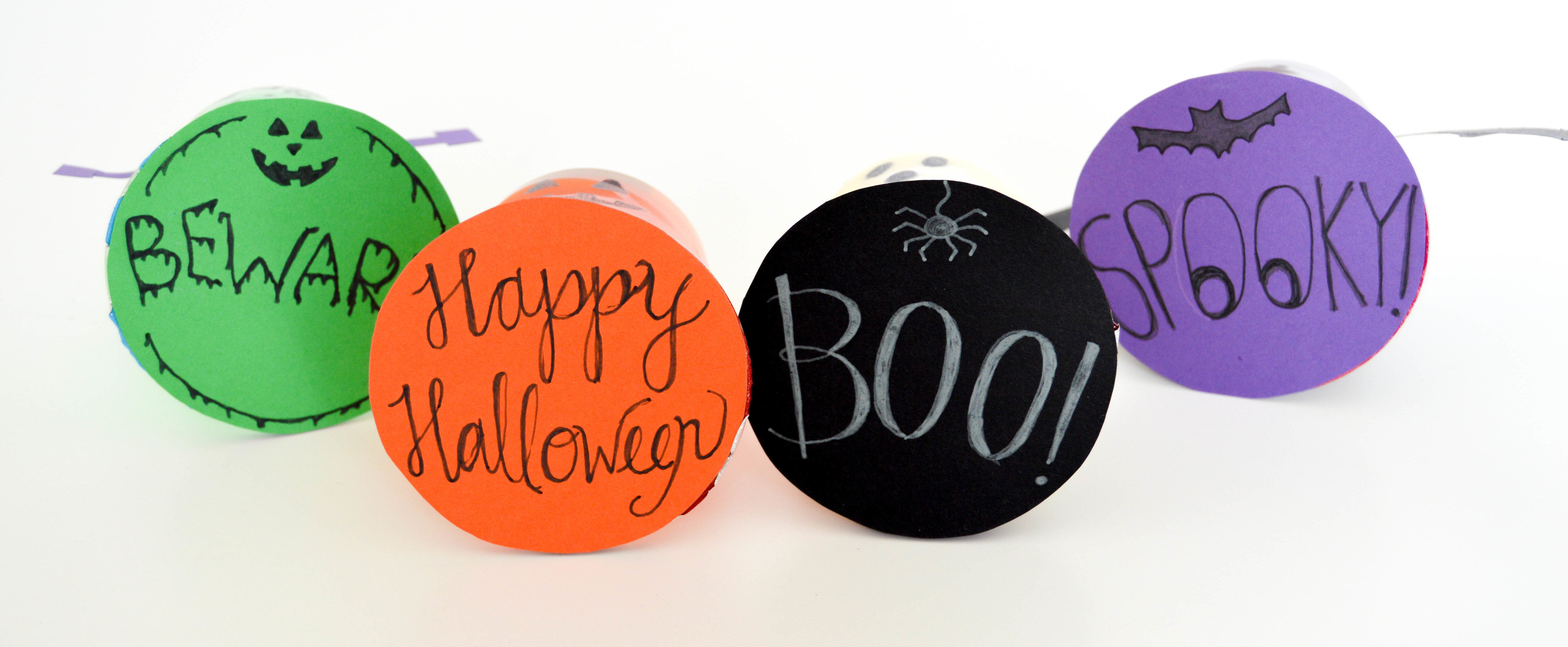 Halloween Pudding Cups & Jello Cups | Beware! Happy Halloween! Boo! Spooky! Tags for my ghost, pumpkin, bat, and Frankenstein pudding cups and jell-o cups.