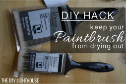DIY Hack keep paintbrush from drying out logo
