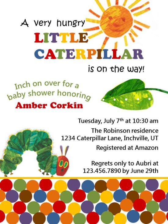 Hungry Caterpillar Invitation