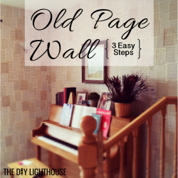 Old Page Wall 3 Easy Steps Pinterest