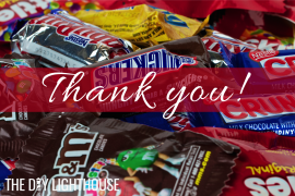 thank you with candy logo
