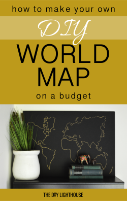 diy world map on a budget