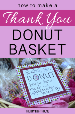 make a thank you donut basket