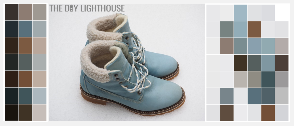 Fall Color Palette Combinations - Dusty Blue Fall Boots b