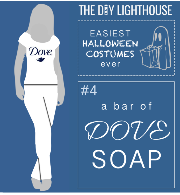 easy halloween costume idea--a dove soap bar