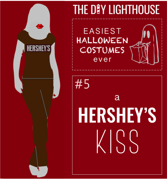 easy halloween costume idea--a hershey's kiss