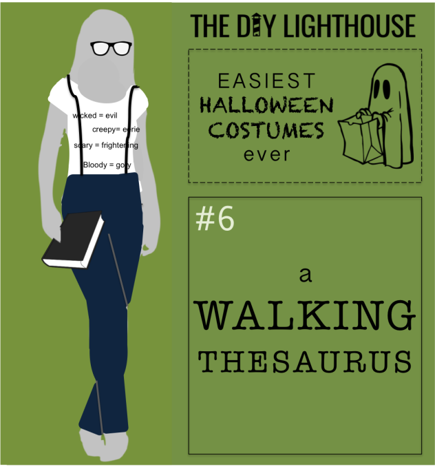 easy halloween costume idea--a walking thesaurus