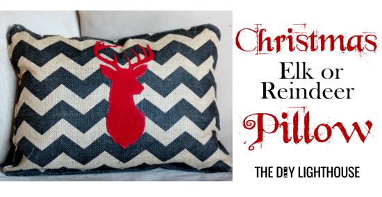 Christmas Elk or Reindeer Pillow