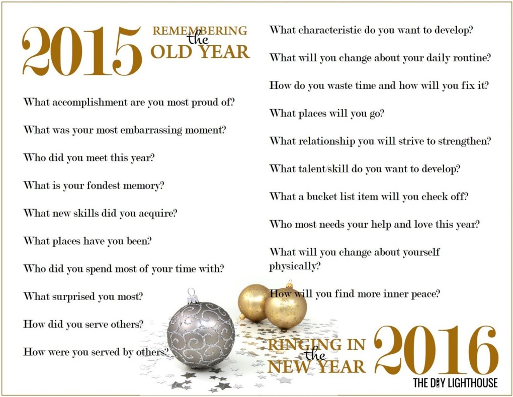 New Year Resolutions Worksheet white