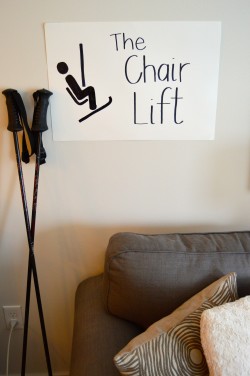 Ski Party Decoration Ideas: chair lift couch