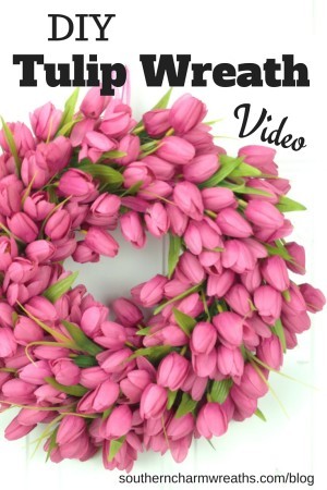 DIY Purple Tulip Wreath