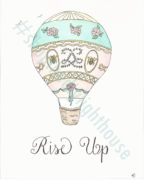rise up watercolor giclee print