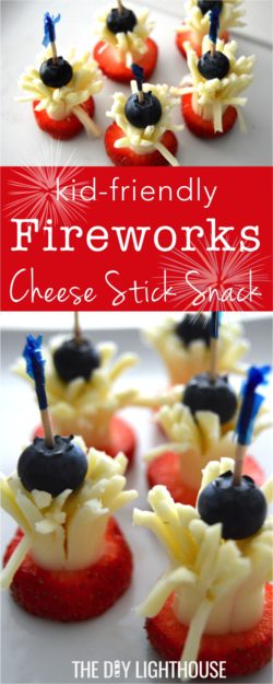 kid friendly fireworks cheese stick snack