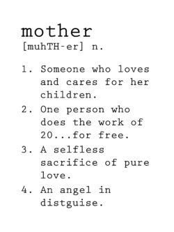 mothers day defintion for diy project