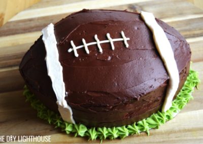 Football Cake | How to make a super easy football cake for your super bowl party | food ideas