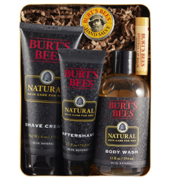 Gifts for him | Manly man gift idea list | Christmas gift or Fathers Day gift ideas for husband or dad | shower bath gift pack Burt's Bees