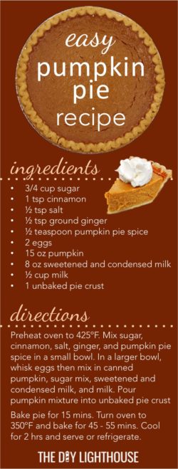 Easy Pumpkin Pie | Amber's Easy Pumpkin Pie Recipe | sweet and delicious pumpkin pie | easy-pumpkin-pie-recipe-card