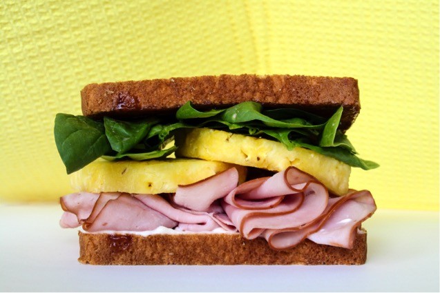 Hawaiian Barbecue Sandwich Recipe. Ingredients list and directions for how to make a Hawaiian barbecue sandwich with ham and pineapple. A fun + flavorful sandwich recipe for spring + summer.