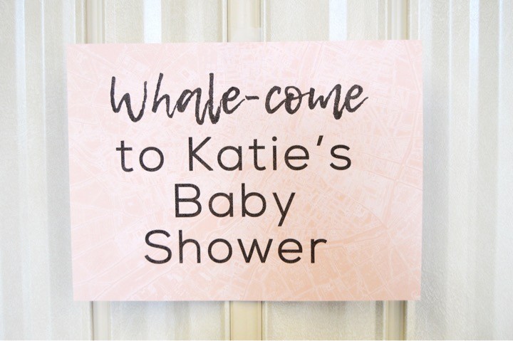 Whale-come to the baby shower. Sailing baby shower inspiration with a nautical theme. Food, party decorations, invitation, games, + gift ideas for an adventure sailing girl's baby shower.