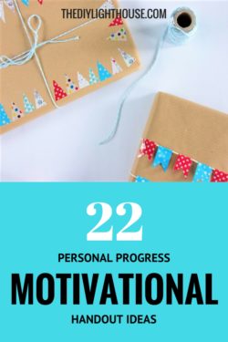 Personal Progress Motivational Handout Ideas