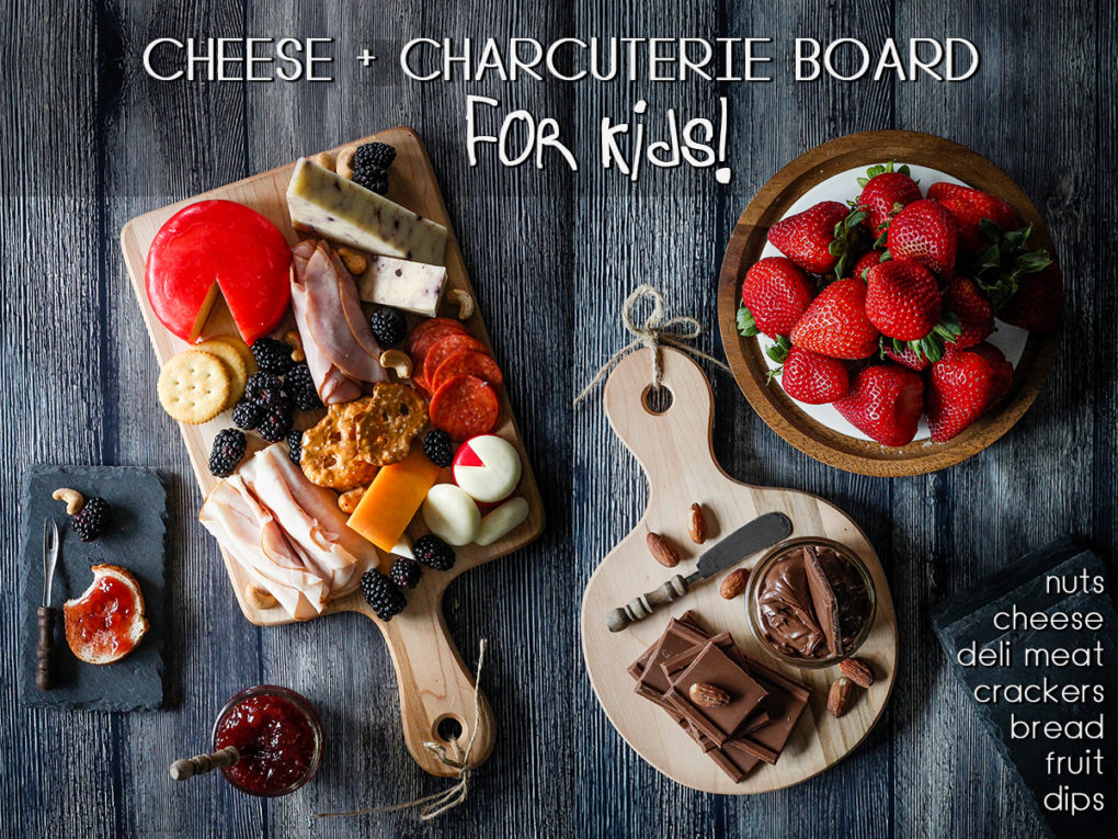 Cheese and charcuterie board for kids