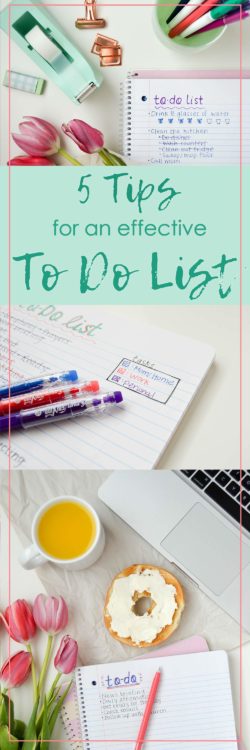 Organize your day with 5 to-do list tips. Making a to-do list that will help you with long-term goals, motivate you, + make accomplishing tasks more fun. | DIY daily organization ideas and creative ways to maximize your notebook or planner.