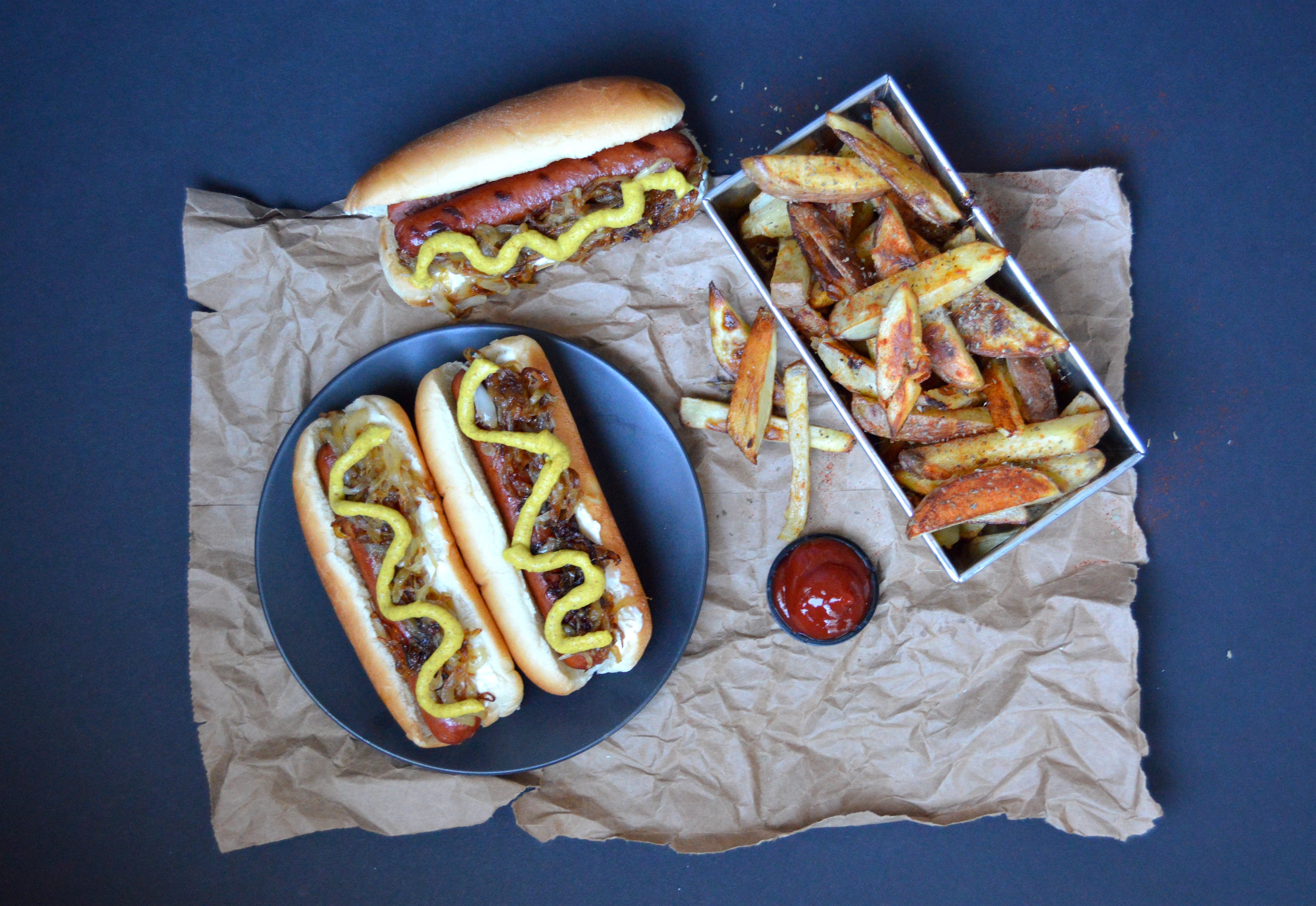 How to make the Seattle dog and baked red potato french fries | summer dinner recipe.
