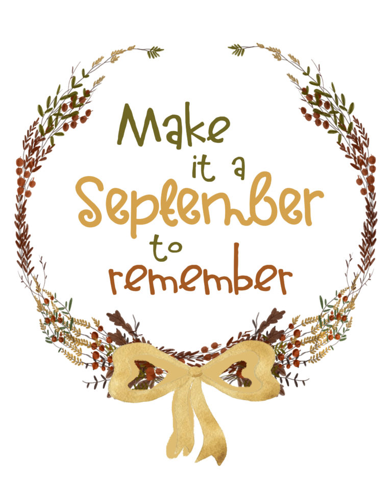 Printable Script September Fall 10 FREE Fall Printables | Autumn Home Decor - The DIY Lighthouse