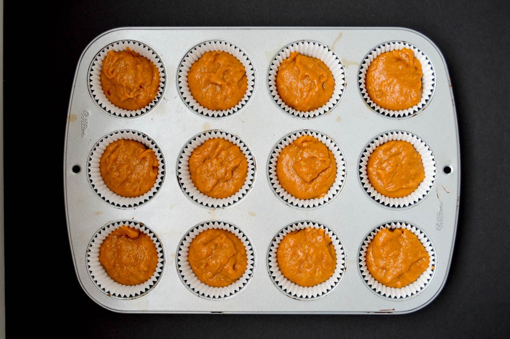 Moist Pumpkin Muffins Batter - Ingredients list and step by step directions to bake the best moist pumpkin muffins recipe.