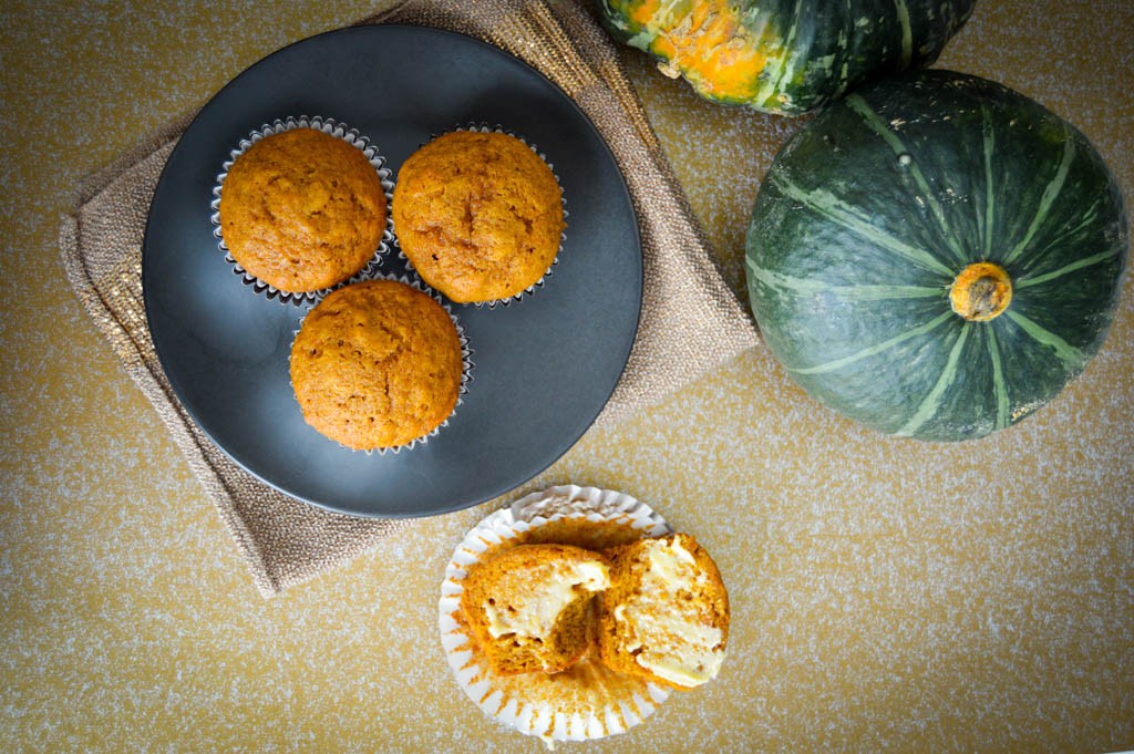 Moist Pumpkin Muffins Recipe with Gold 'n Soft Buttery Smear