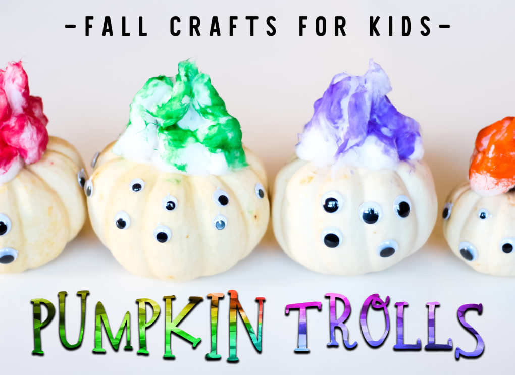 Pumpkin Trolls Kids Craft for Halloween or Fall 