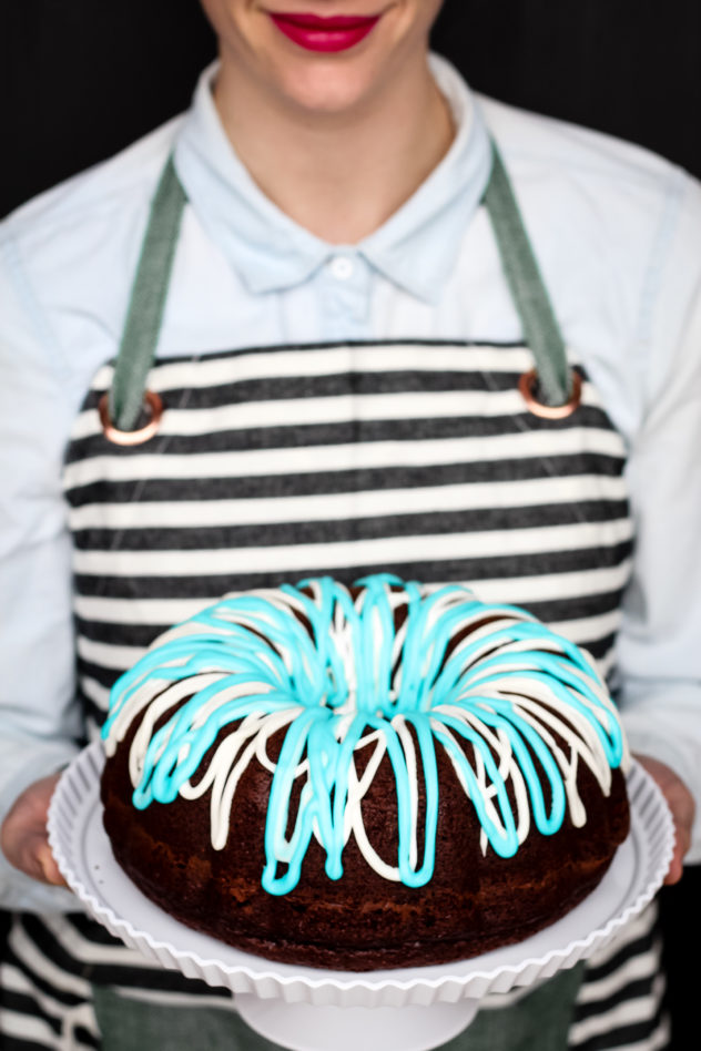 Party Checklist for the Big Game chocolate bundt cake recipe