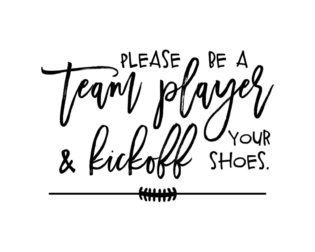 Poo Pourri The Big Game Remove Shoes Sign