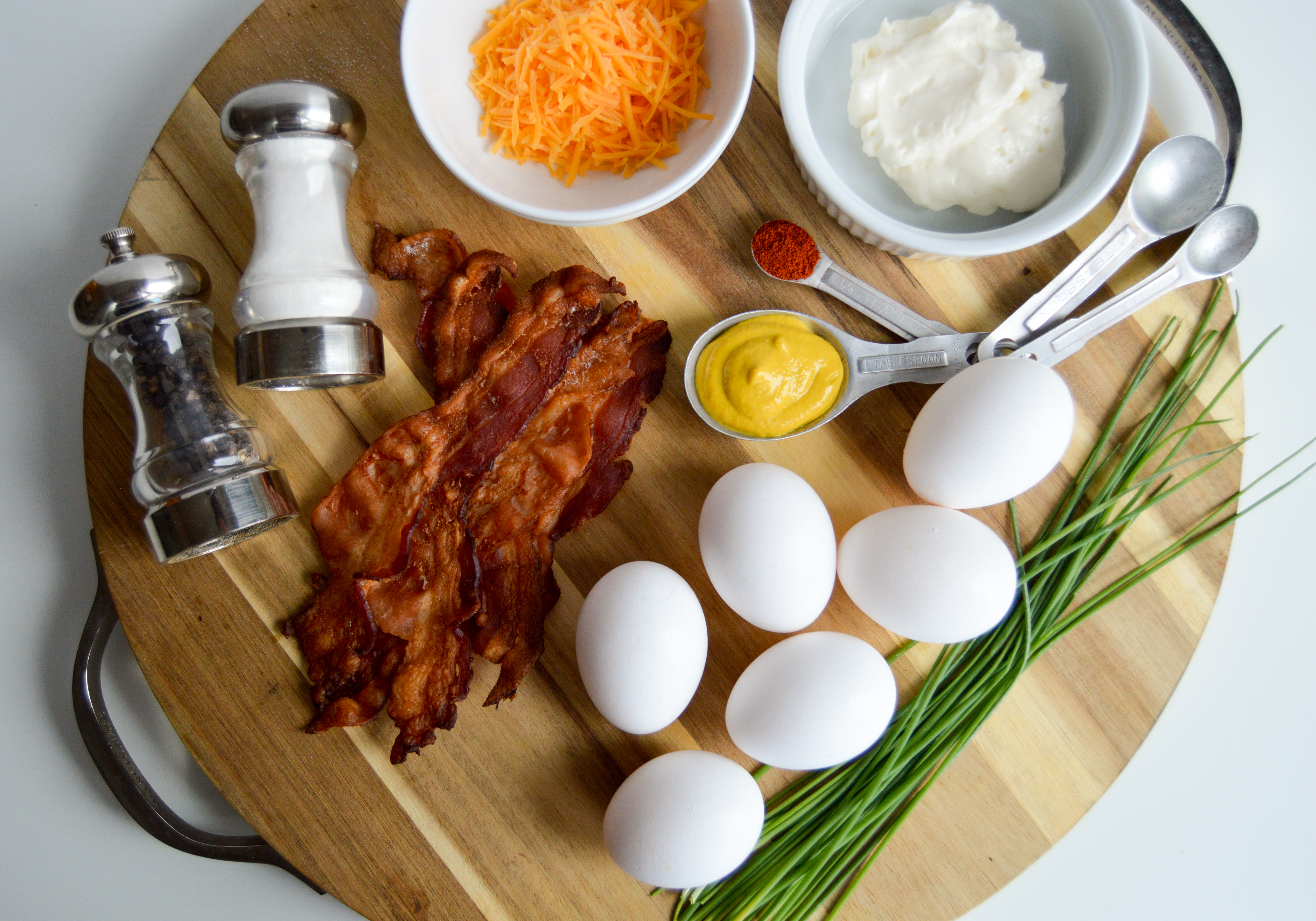 Bacon Loaded Deviled Eggs - Ingredients