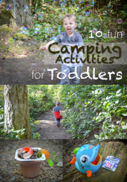 A list of our top ten fun camping activities for toddlers. From reading books by flashlight to going on a nature scavenger hunt to making dessert dirt cups, these are activities your kids will love. #ad #PoweringAdventure #CollectiveBias