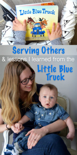 Serving Others & lessons I learned from the Little Blue Truck. LDS sacrament meeting talk on serving ward members. Inspired by the book Little Blue Truck, my talk about service is on how we can be better serving others. Scripture examples and quotes included. Mormon church lesson help. Stories and examples of service.