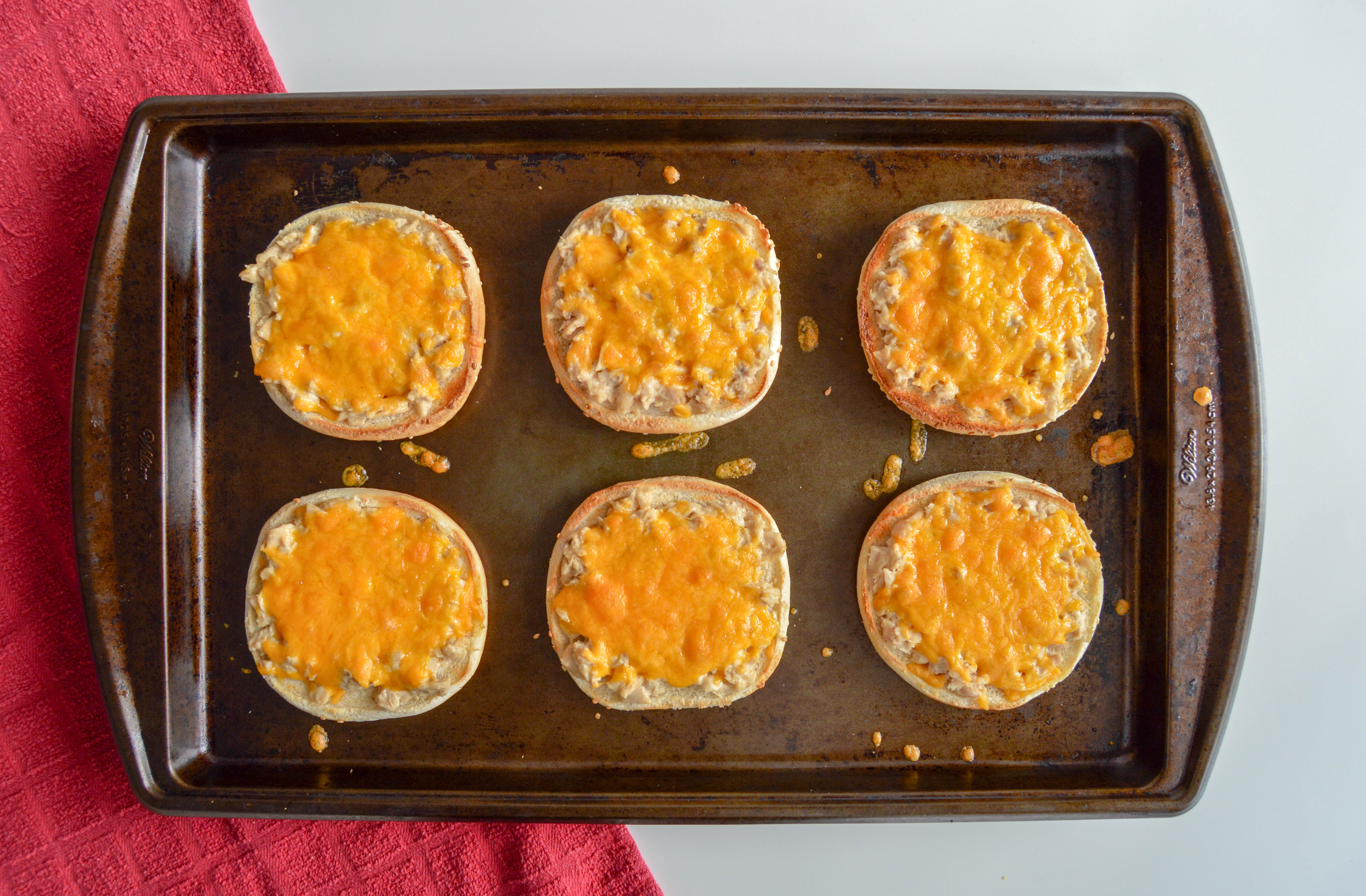 Oven baked tuna melt bunwiches for an easy, quick dinner.