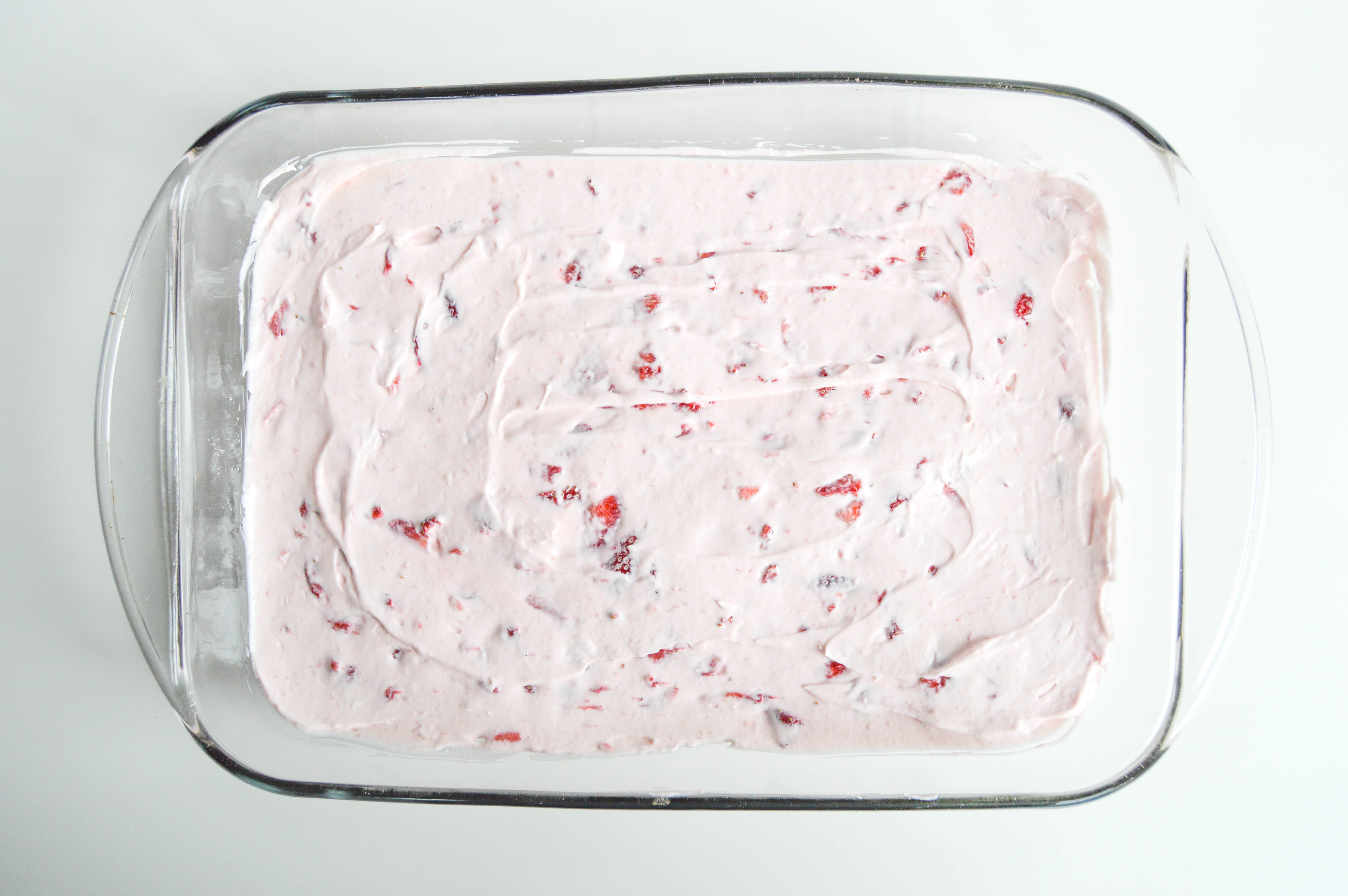 Strawberry vanilla lush - making the cheesecake layer