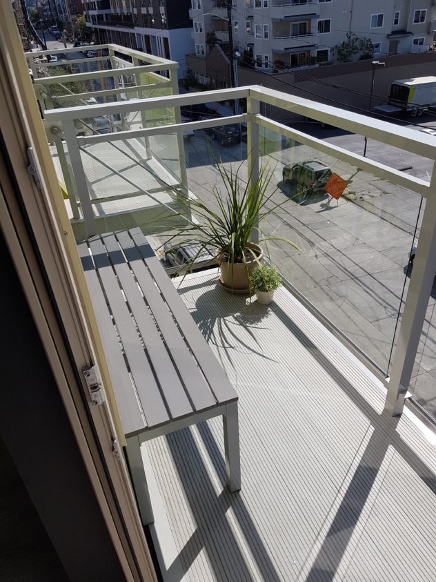 Small balcony staging