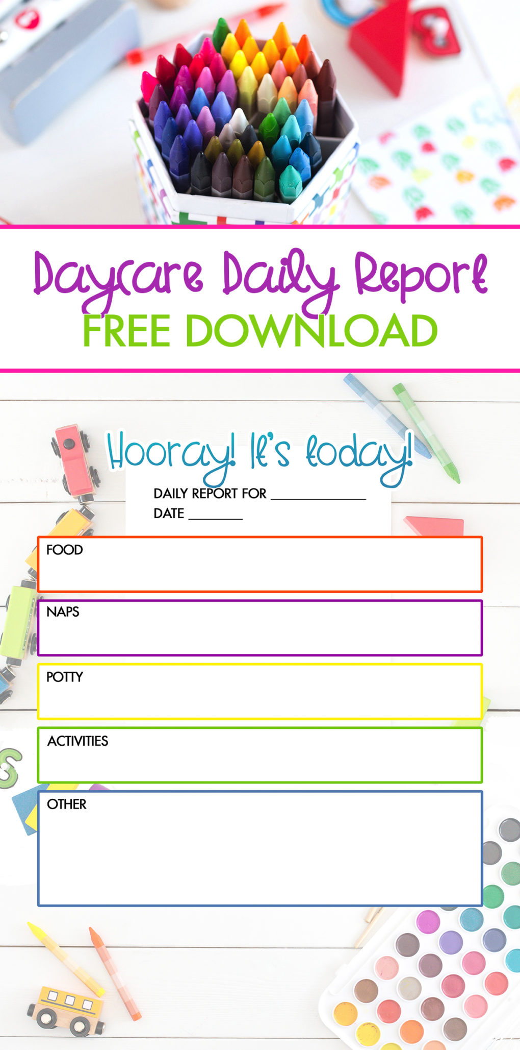 Free Daycare Daily Report | Child Care Printable - The DIY Lighthouse