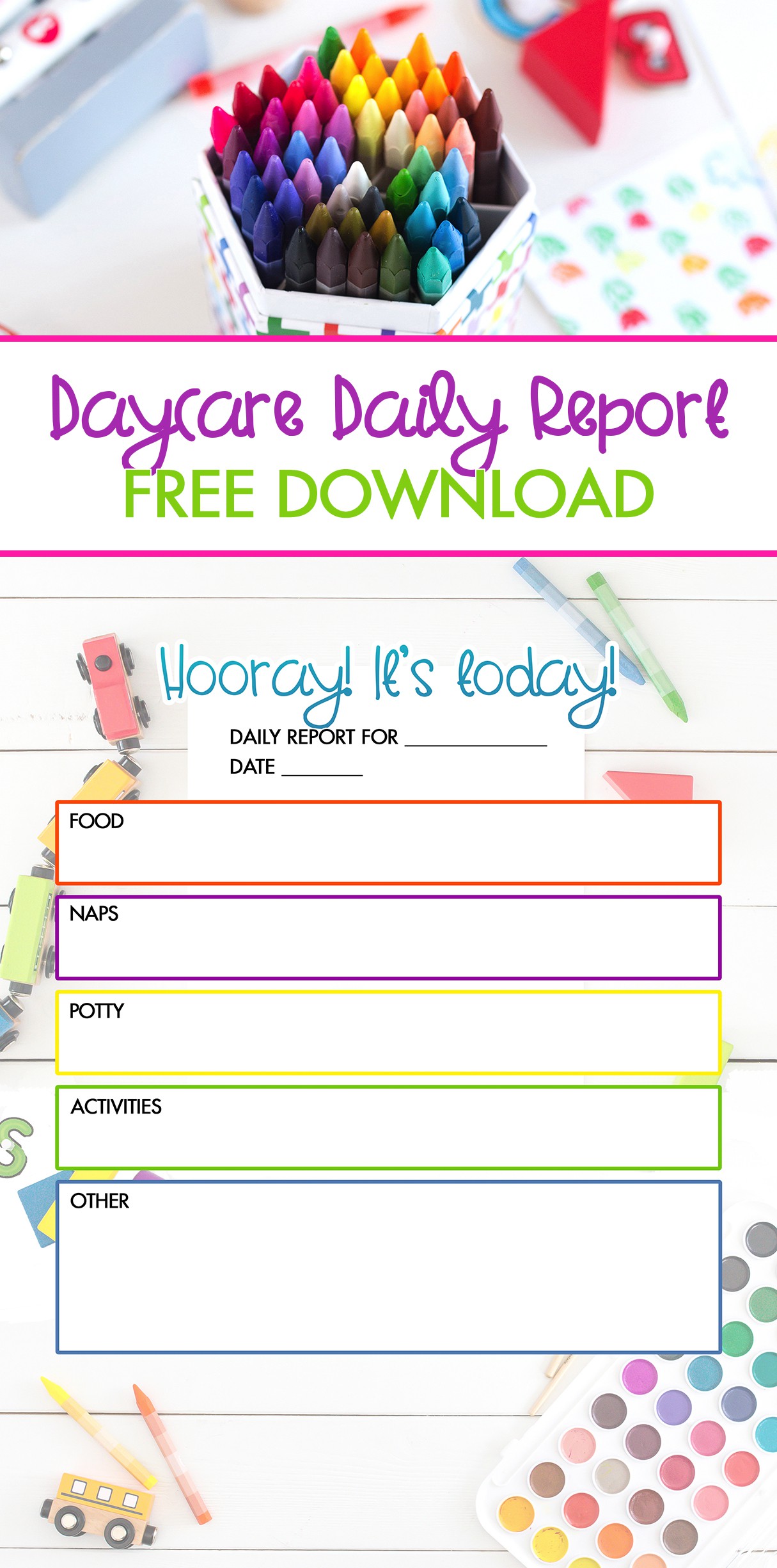 Free Daycare Daily Report Printable pinterest The DIY Lighthouse