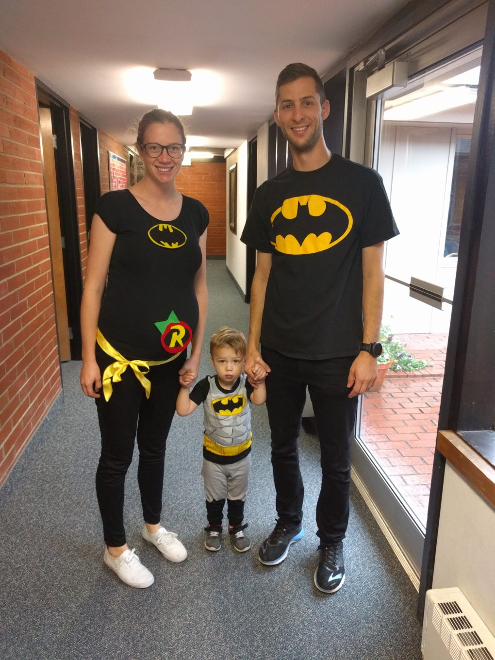 Batman, Batgirl, and Robin (the Sidekick... literally). Group Halloween costume ideas for your big or small group of family or friends. Creative themed costumes that are easy to DIY or buy last minute.