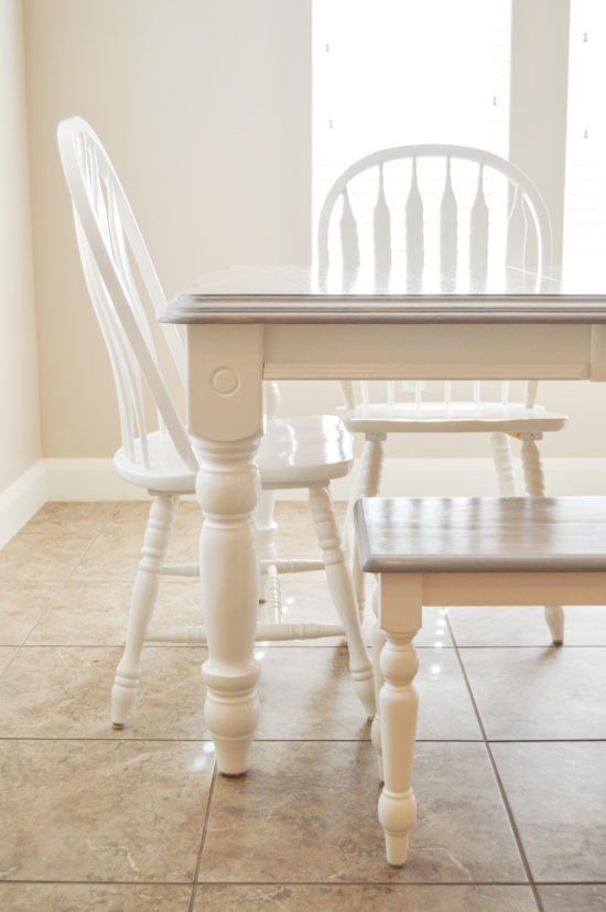 DIY Grey Paint Wash Dining Table & Chairs - The DIY Lighthouse