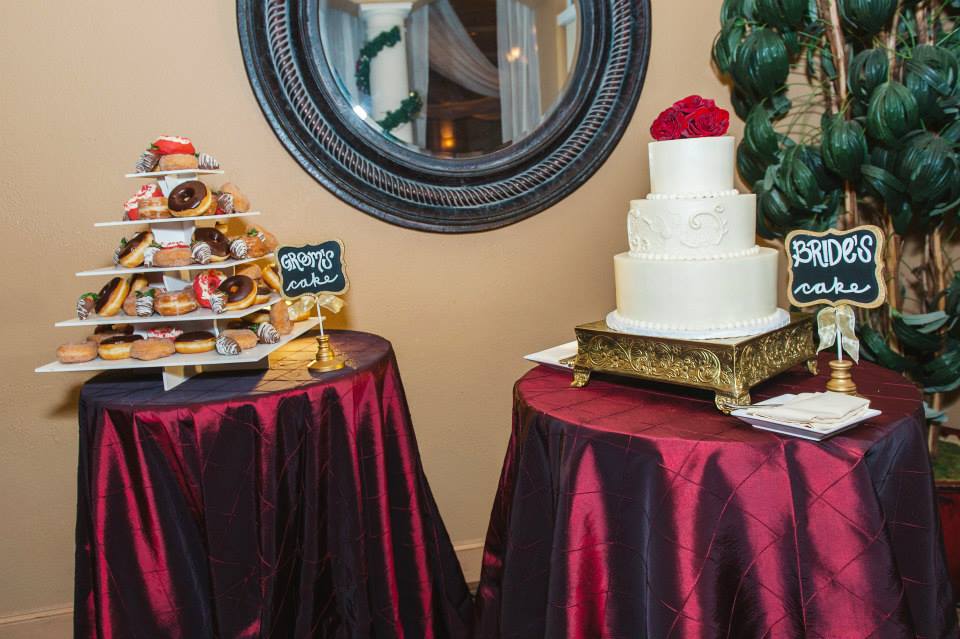 doughnut groom's cake tower wedding food ideas
