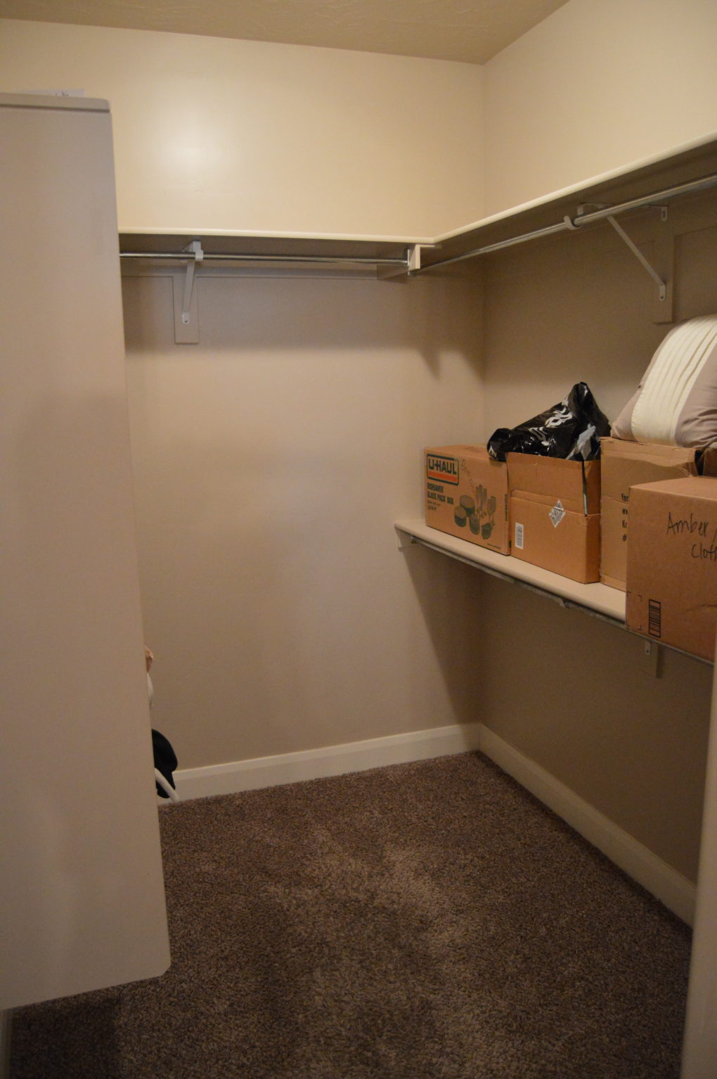 Our new house in St George, Utah. The master walk-in closet.