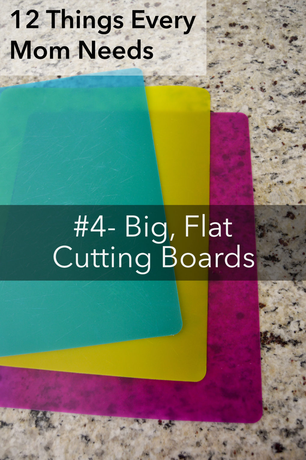 #4- big flat cutting boards. List of 12 household things every mom needs. Gift ideas for mom. What a new mom needs.