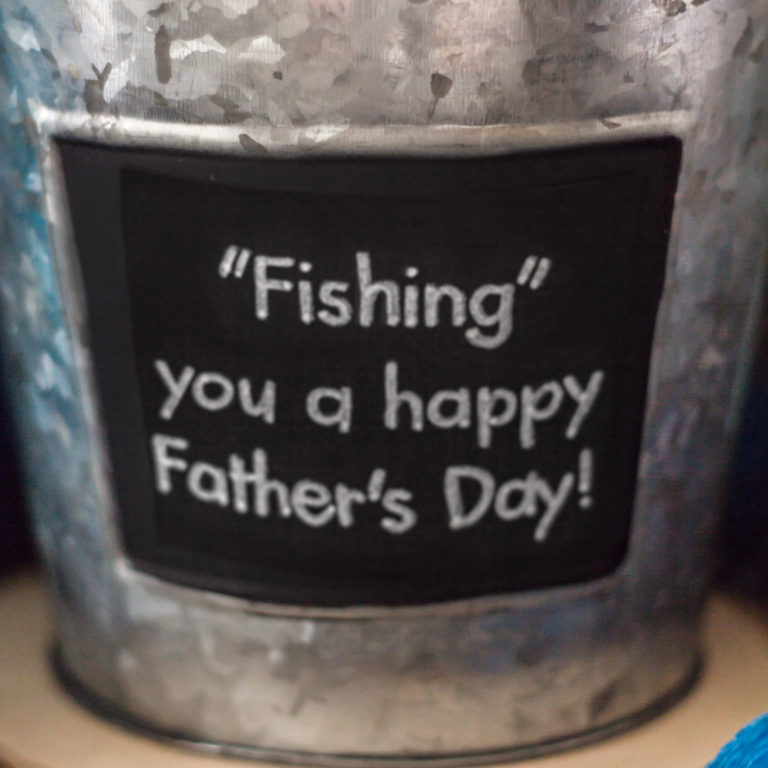 fishing-themed father's day gift basket