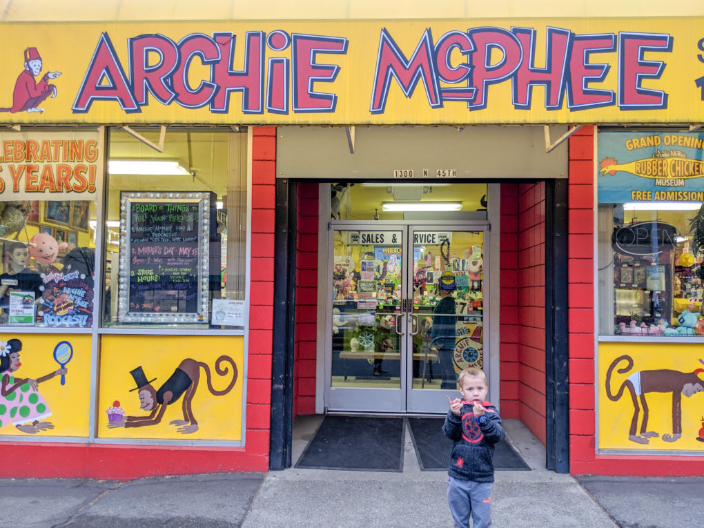 Archie McPhee - How to visit Seattle with kids on a 3 day trip. Fun activities to do.
